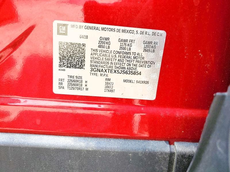 2018 CHEVROLET EQUINOX LT 13