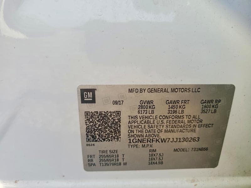 2018 CHEVROLET TRAVERSE LS 14