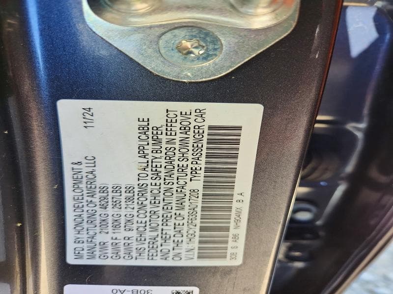 2025 HONDA ACCORD HYBRID EXL 12