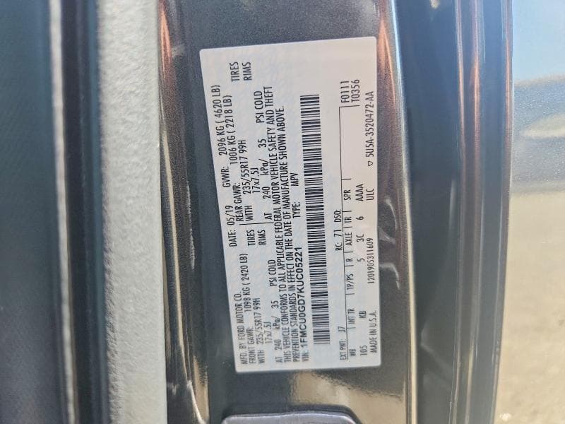 2019 FORD ESCAPE SE 13