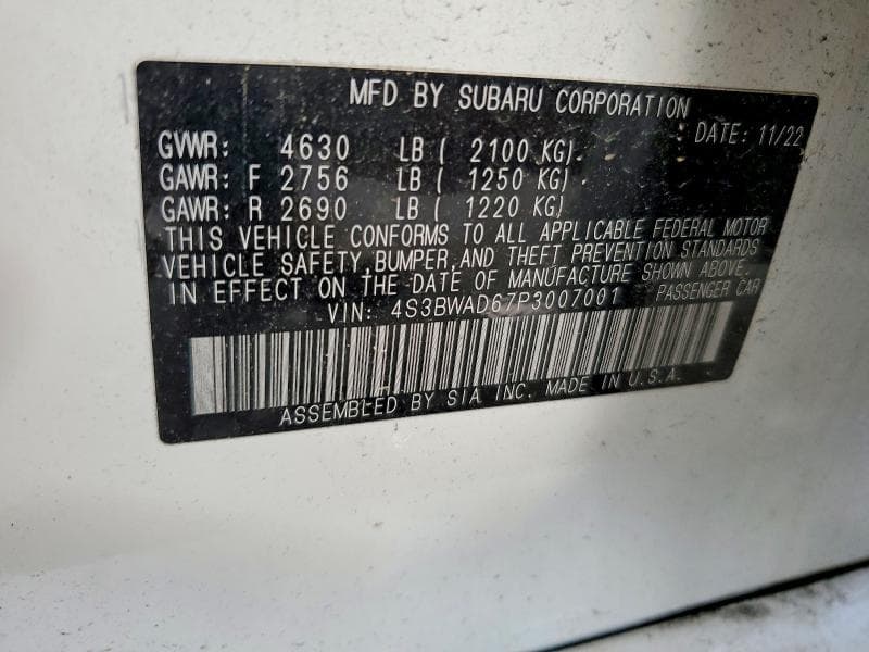 2023 SUBARU LEGACY PREMIUM 12