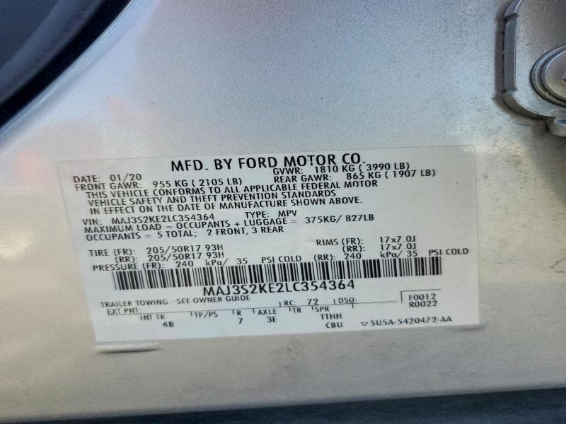 2020 FORD ECOSPORT TITANIUM 12