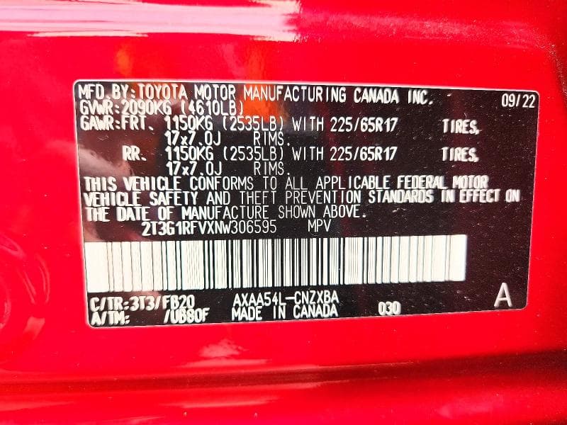 2022 TOYOTA RAV4 LE 14