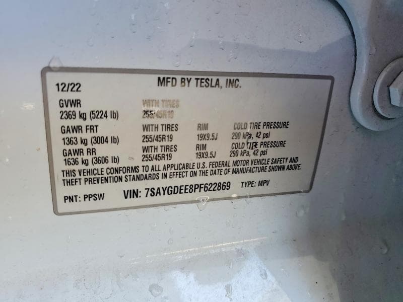 2023 TESLA MODEL Y 12