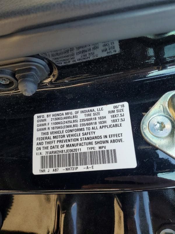 2018 HONDA CR-V EXL 14