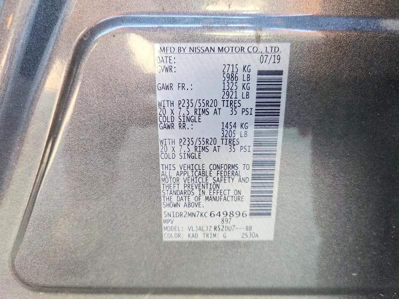 2019 NISSAN PATHFINDER PLATINUM 13