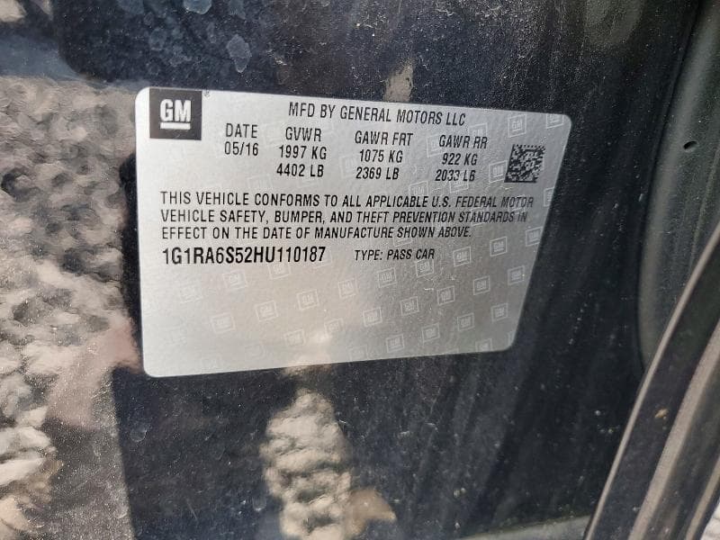 2017 CHEVROLET VOLT LT 12