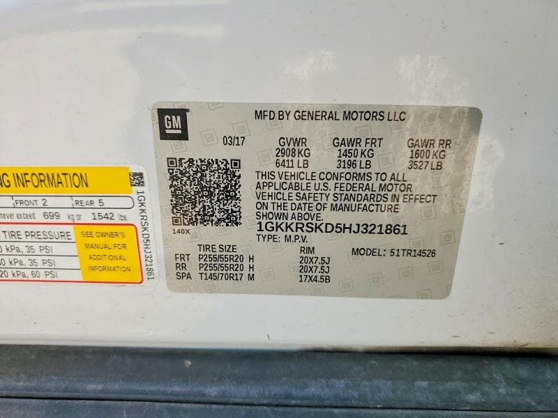2017 GMC ACADIA LIMITED SLT-2 14