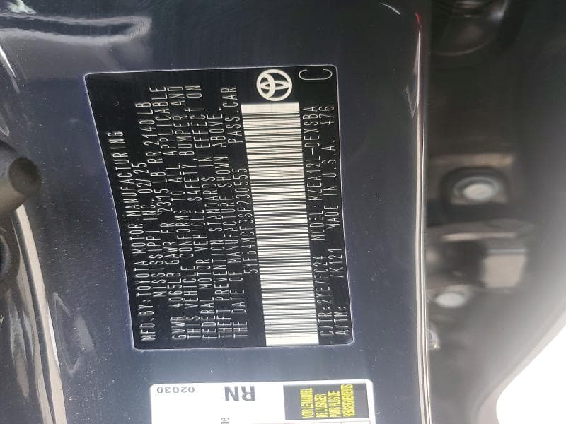 2025 TOYOTA COROLLA FX 12