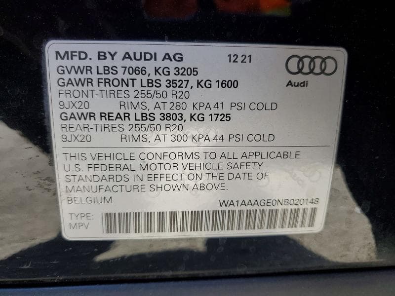 2022 AUDI E-TRON PREMIUM 13