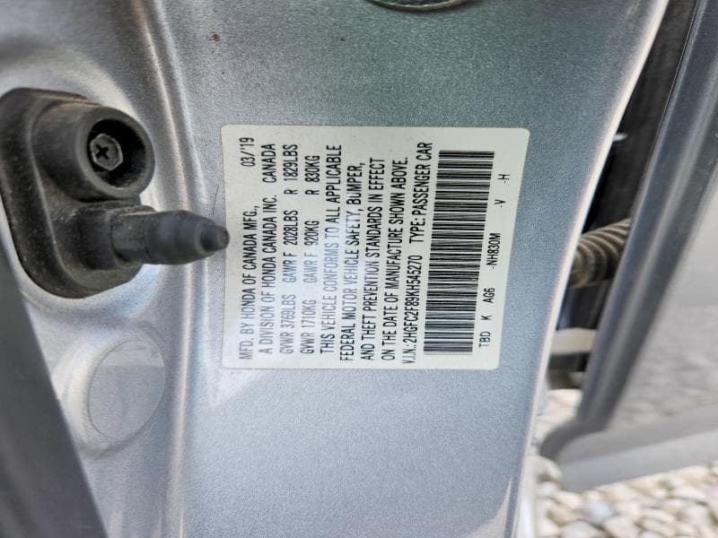 2019 HONDA CIVIC SPORT 12