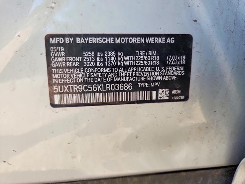 2019 BMW X3 XDRIVE30I 13