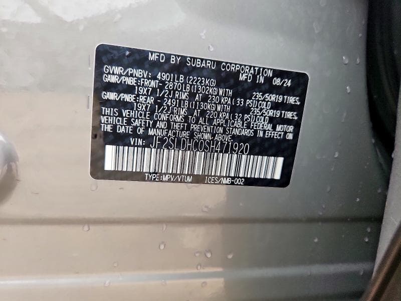 2025 SUBARU FORESTER SPORT 12