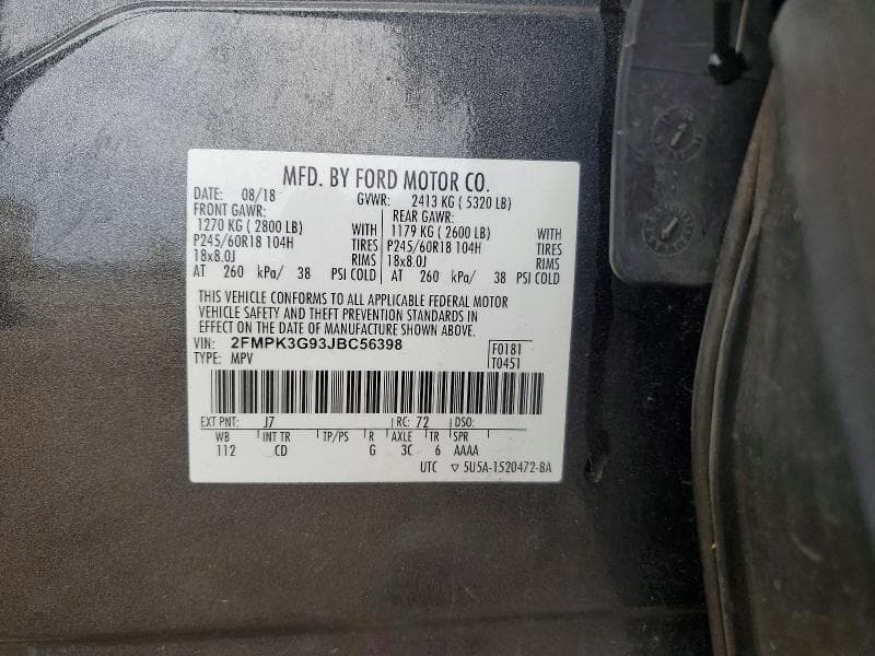 2018 FORD EDGE SE 13