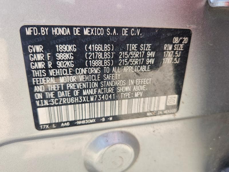 2020 HONDA HR-V LX 14
