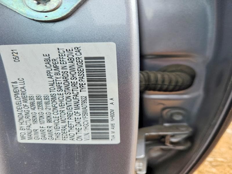 2021 HONDA ACCORD EXL EXL 13