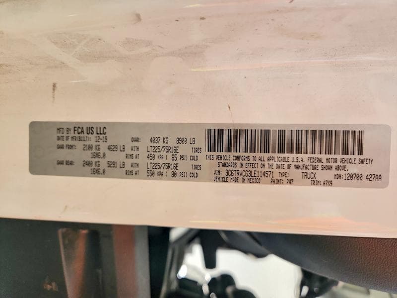 2020 RAM PROMASTER 2500 2500 HIGH 14