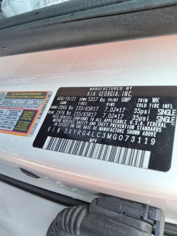 2021 KIA SORENTO LX 14