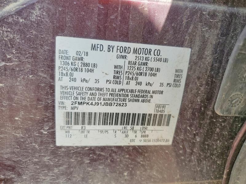 2018 FORD EDGE SEL 14