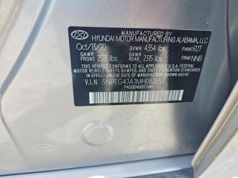 2021 HYUNDAI SONATA SE 12