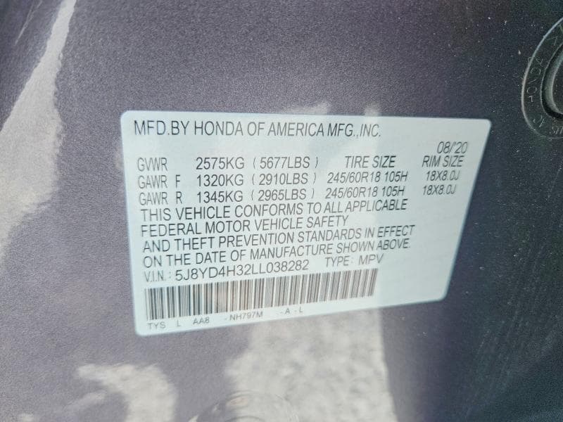 2020 ACURA MDX 12