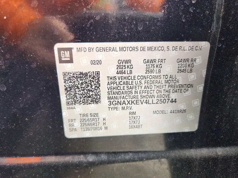 2020 CHEVROLET EQUINOX LT 12