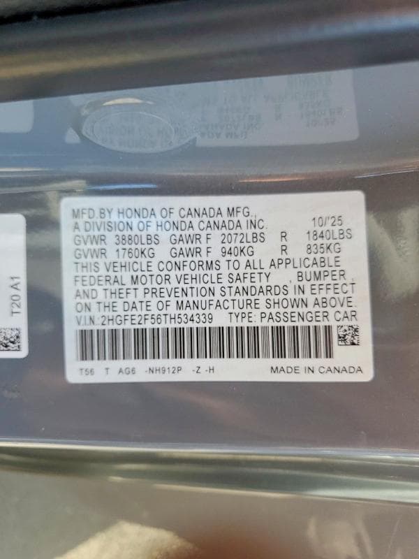 2026 HONDA CIVIC SPORT 12