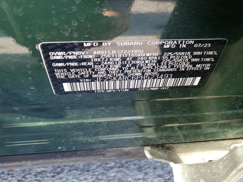 2023 SUBARU FORESTER TOURING 13