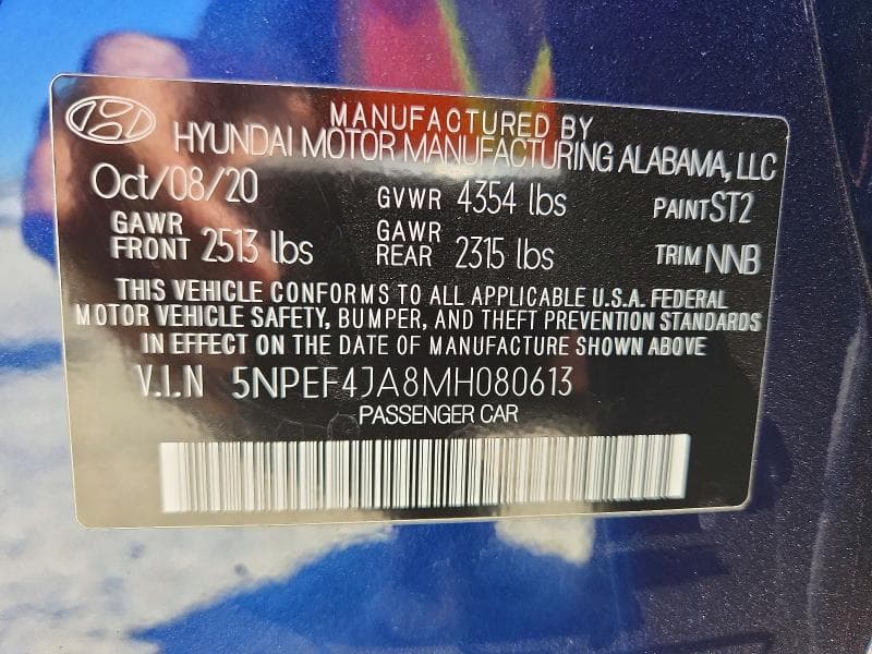 2021 HYUNDAI SONATA SEL 13