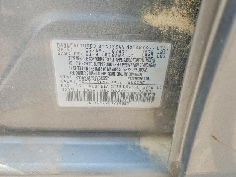 2018 NISSAN SENTRA S 12