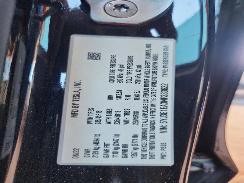 2022 TESLA MODEL 3 13