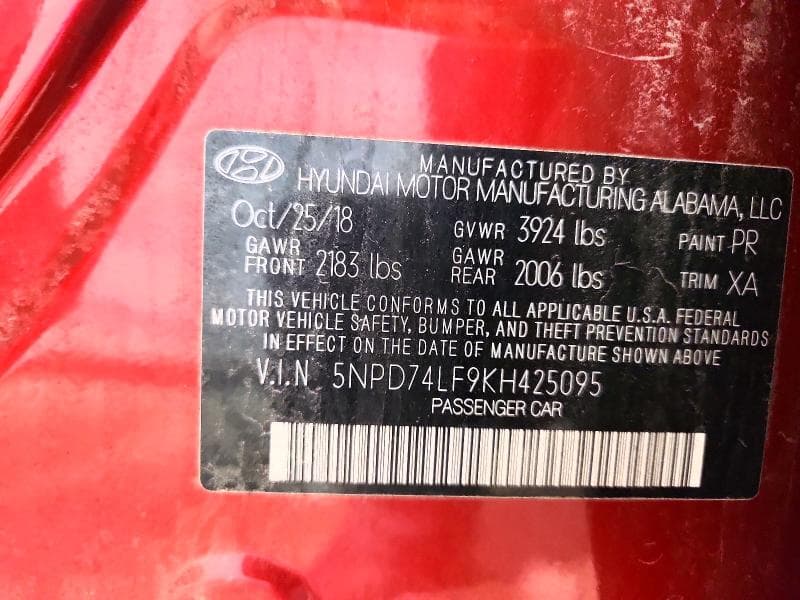 2019 HYUNDAI ELANTRA SE 13