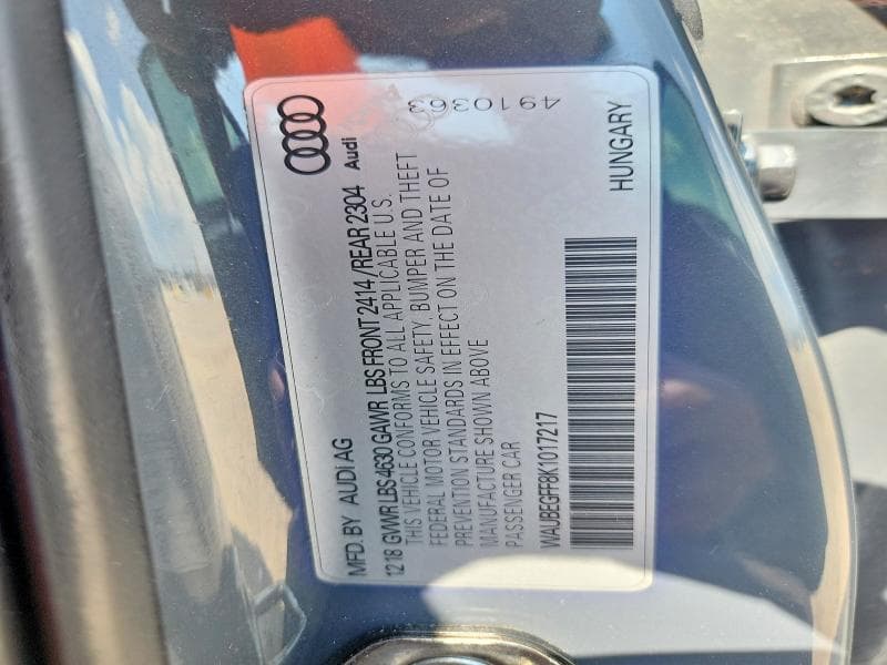 2019 AUDI A3 PREMIUM 12
