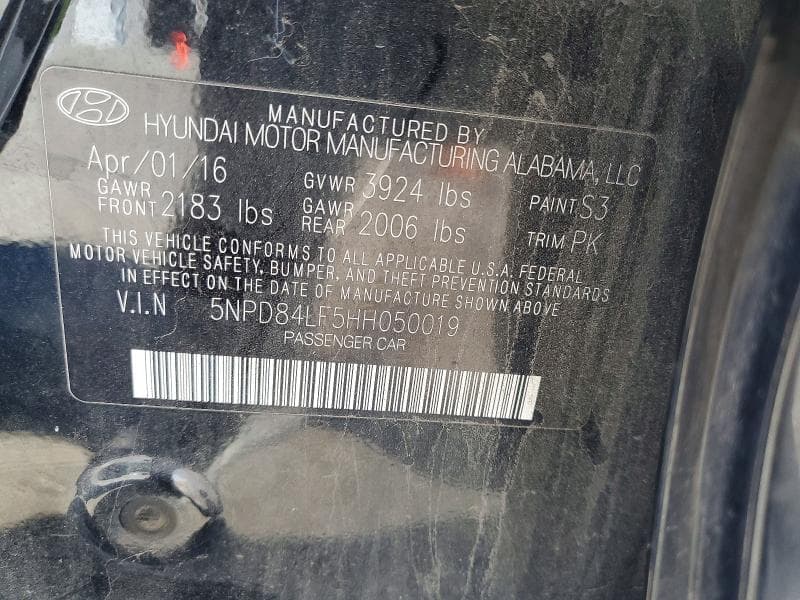 2017 HYUNDAI ELANTRA SE 13