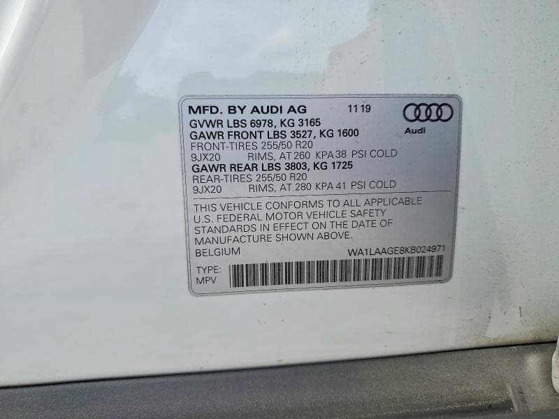 2019 AUDI E-TRON PREMIUM PLUS 13