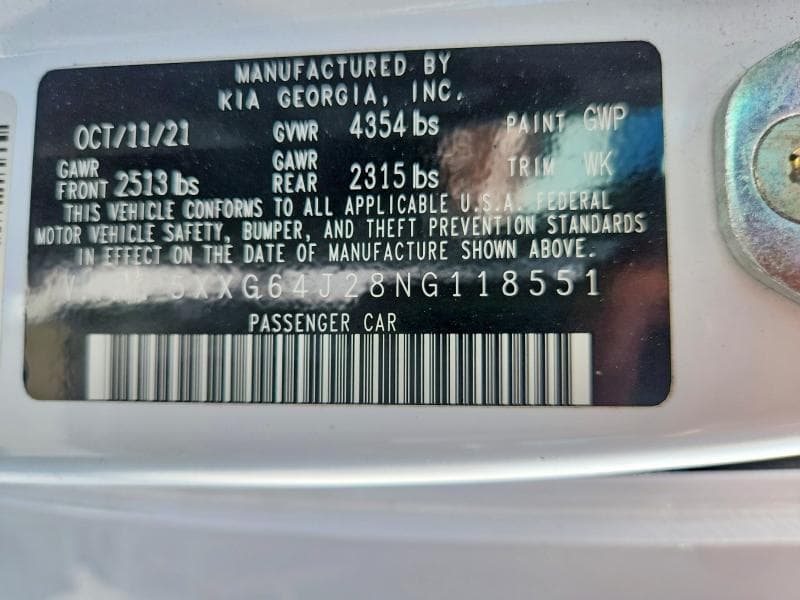 2022 KIA K5 GT LINE 12