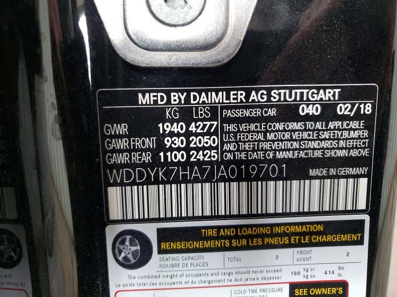 2018 MERCEDES-BENZ AMG GT 13
