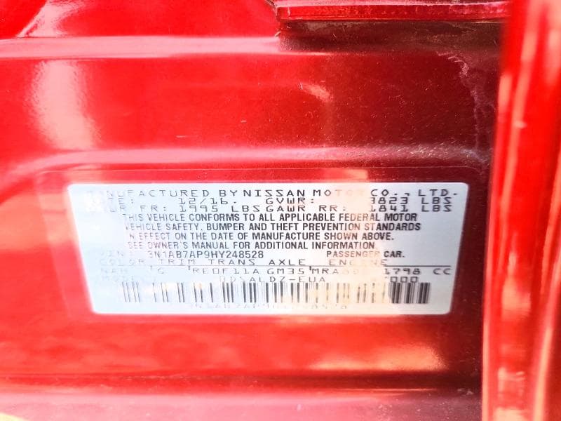 2017 NISSAN SENTRA SV 13