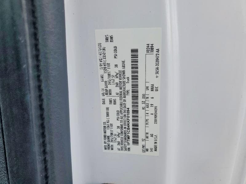 2019 FORD F150 12