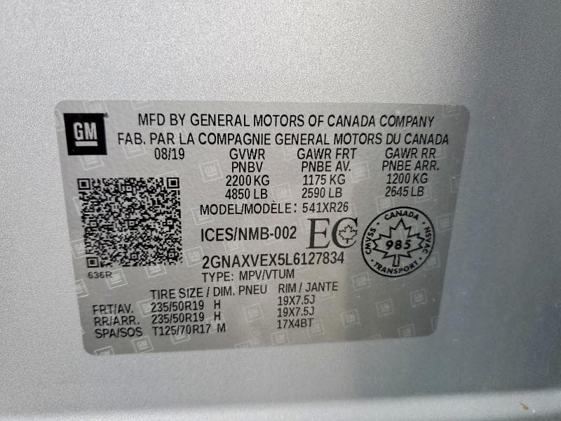 2020 CHEVROLET EQUINOX LT 14