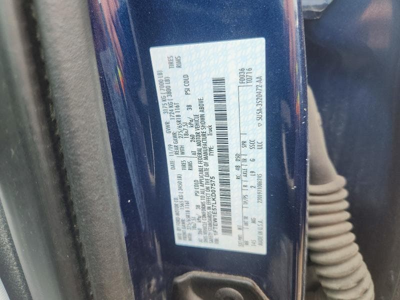2020 FORD F150 SUPERCREW 12