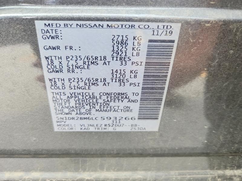 2020 NISSAN PATHFINDER SV 13