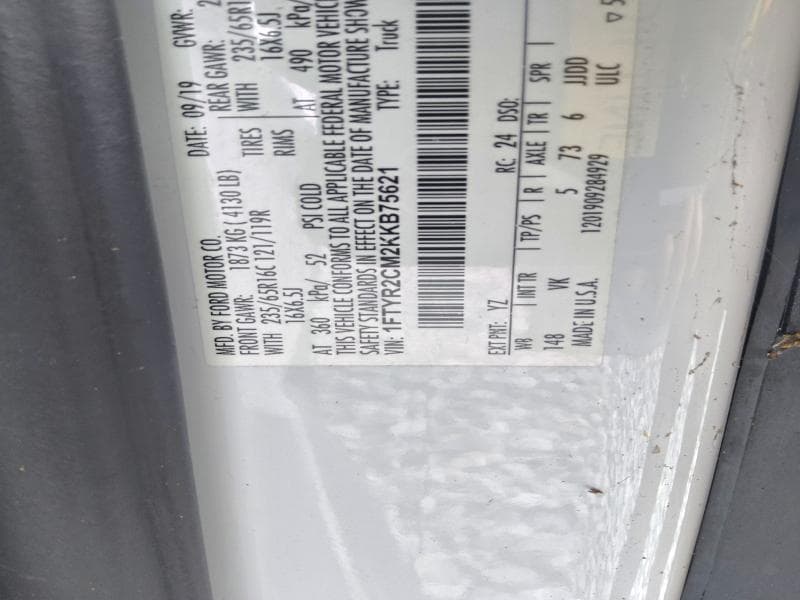 2019 FORD TRANSIT T-250 13