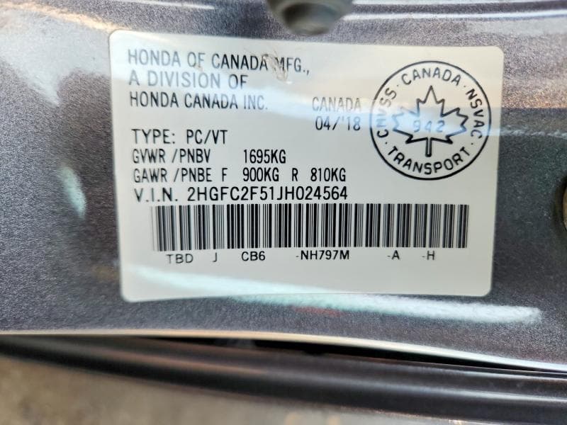 2018 HONDA CIVIC LX 13