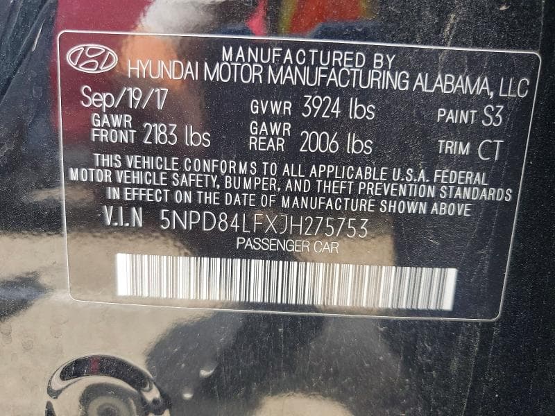 2018 HYUNDAI ELANTRA SEL 12