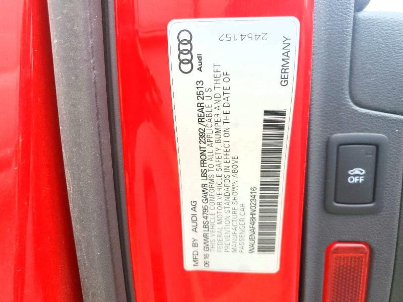 2017 AUDI A4 PREMIUM PLUS 12