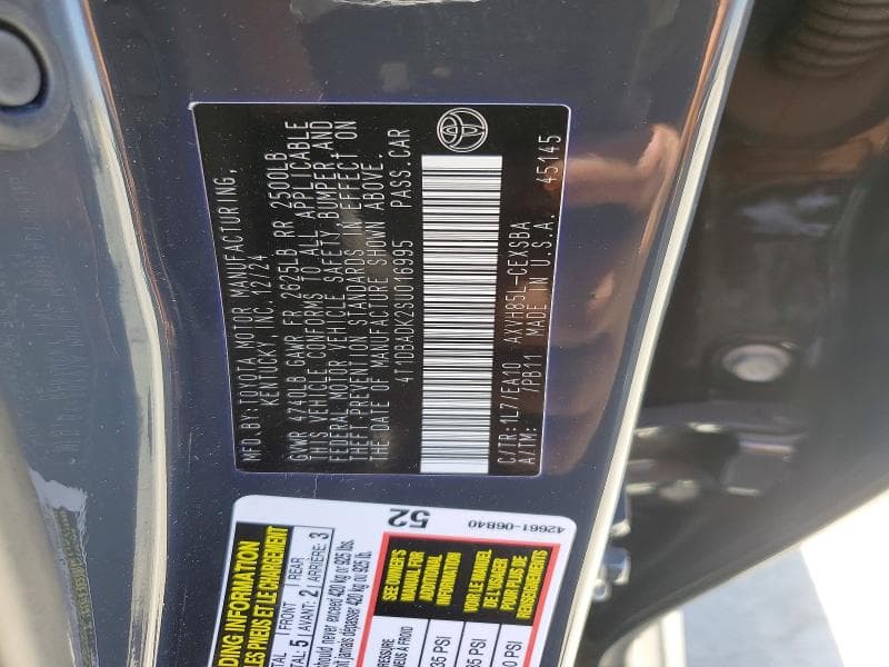 2025 TOYOTA CAMRY SE 13