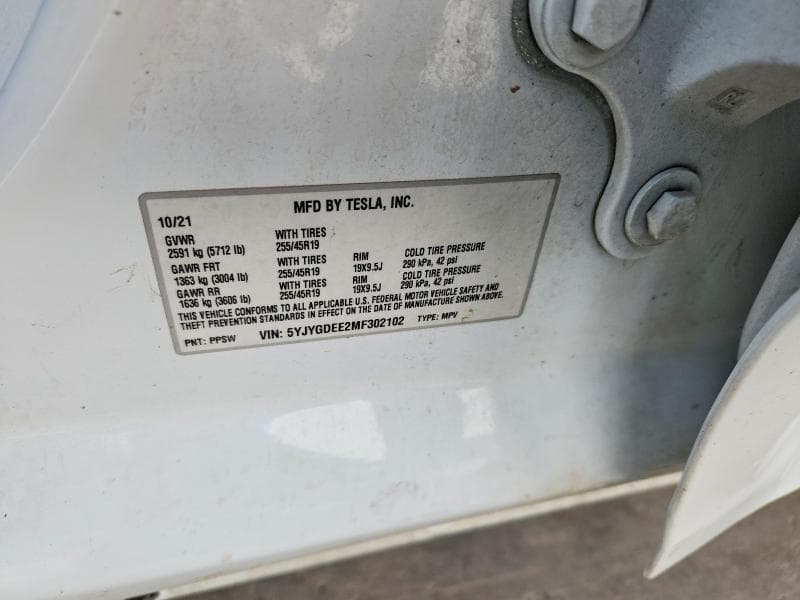 2021 TESLA MODEL Y 12