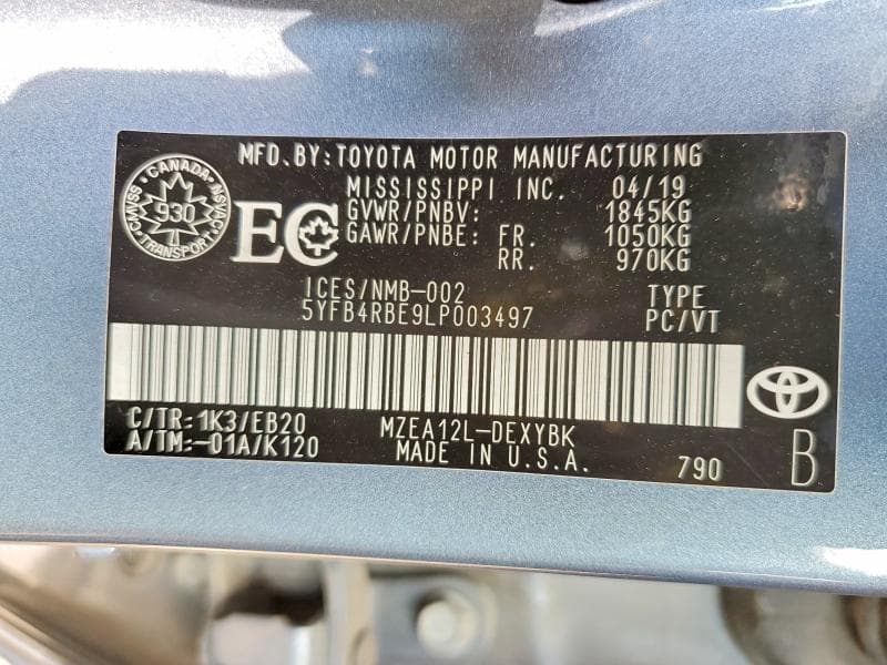 2020 TOYOTA COROLLA SE 13