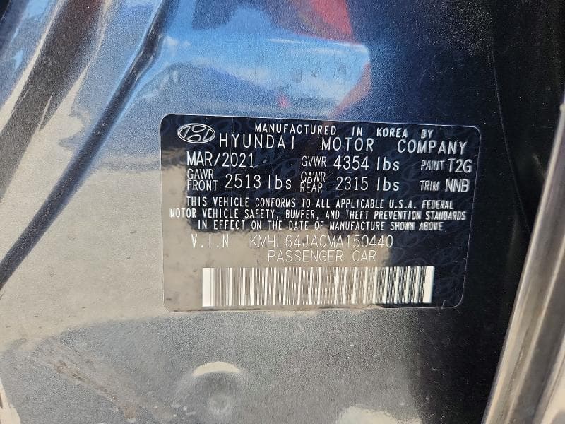 2021 HYUNDAI SONATA SEL 12